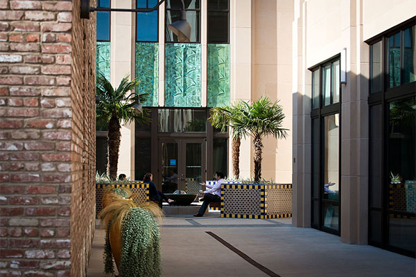 Playhouse Plaza - Fountain and Planters